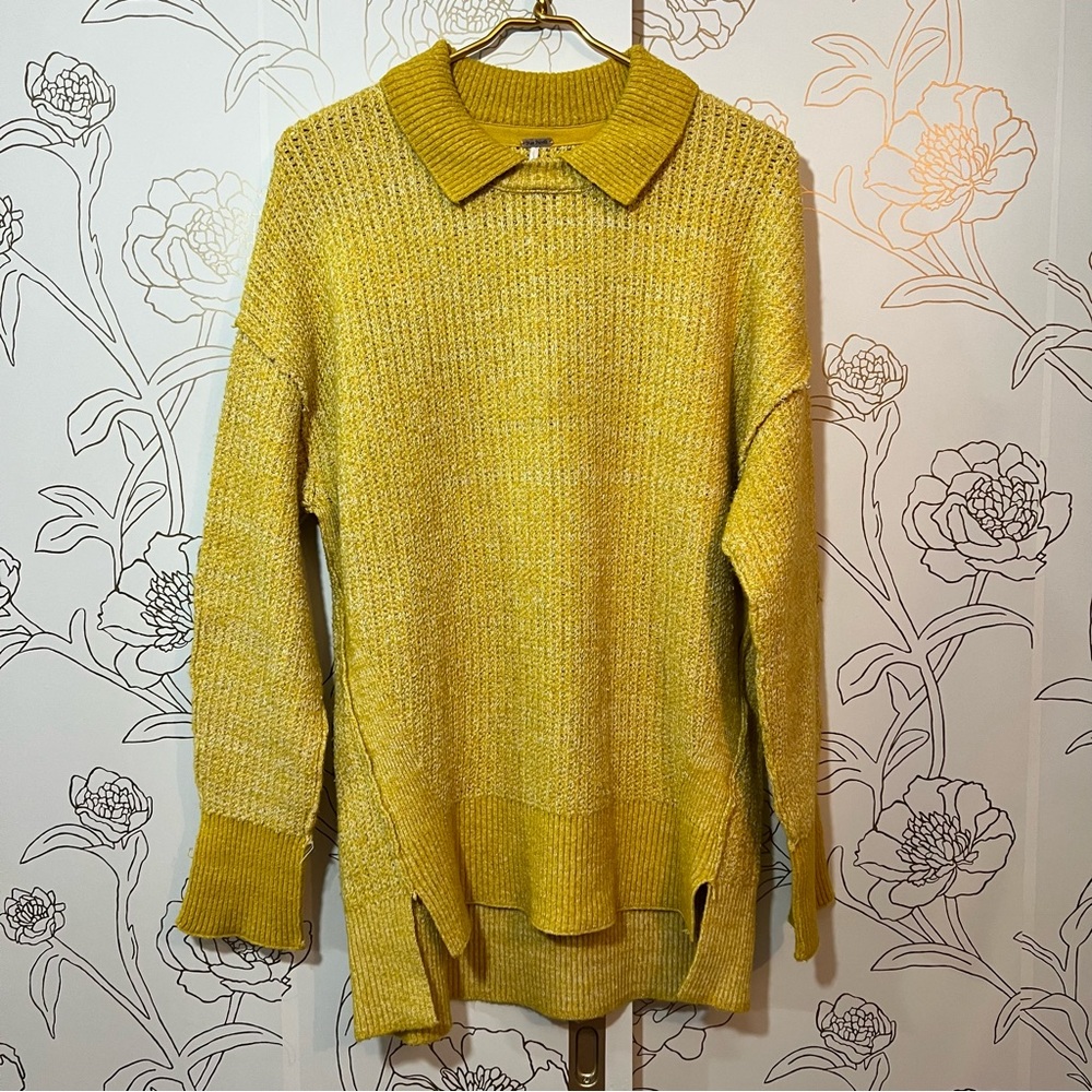 Free People Yellow Sweater